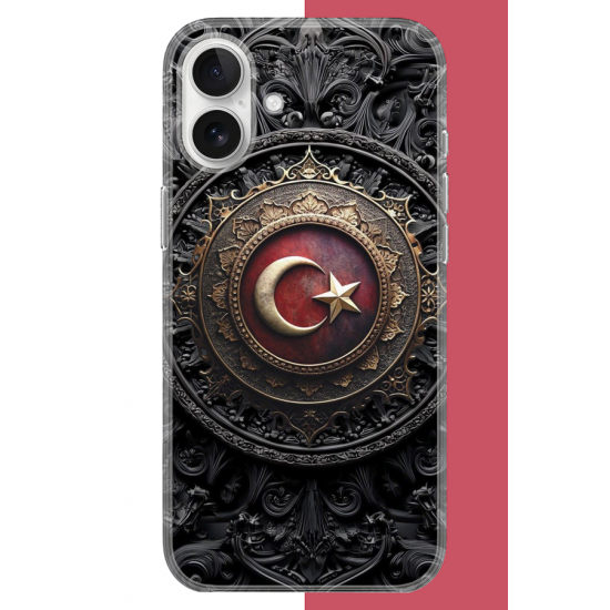 iPhone 17 Uyumlu Türk Rozet UV Baskılı Silikon Kılıf