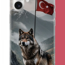 iPhone 17 Uyumlu Ulu Kurt UV Baskılı Silikon Kılıf