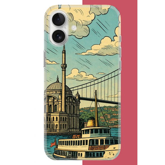 iPhone 17 Uyumlu İstanbul UV Baskılı Silikon Kılıf