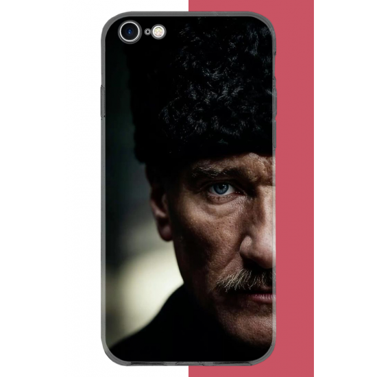 iPhone 6 - 6S Uyumlu Atatürk4 UV Baskılı Silikon Kılıf