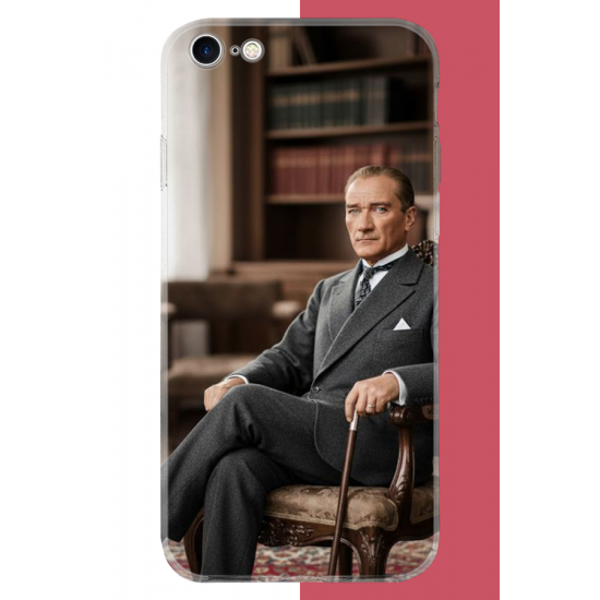 iPhone 6 - 6S Uyumlu Atatürk6 UV Baskılı Silikon Kılıf