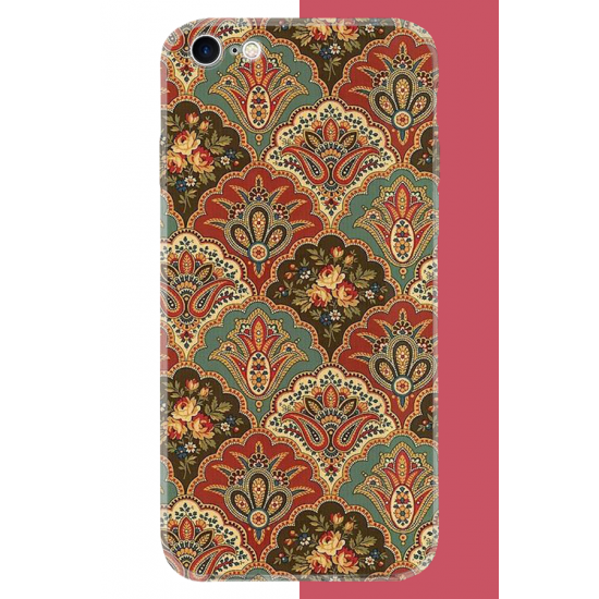 iPhone 6 - 6S Uyumlu Çini Motif UV Baskılı Silikon Kılıf
