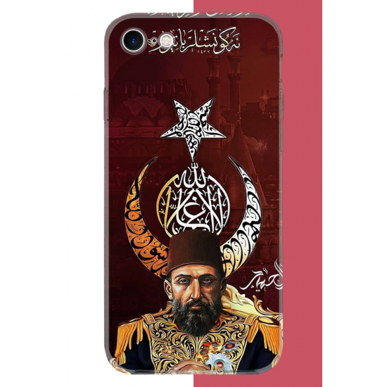 iPhone 7-8-SE 2020 Uyumlu Abdulhamit UV Baskılı Silikon Kılıf