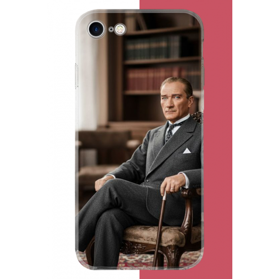 iPhone 7-8-SE 2020 Uyumlu Atatürk6 UV Baskılı Silikon Kılıf