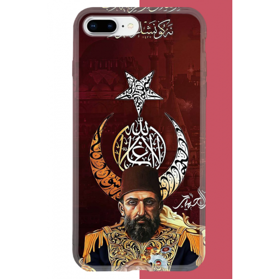 iPhone 7 PLUS-8 PLUS Uyumlu Abdulhamit UV Baskılı Silikon Kılıf