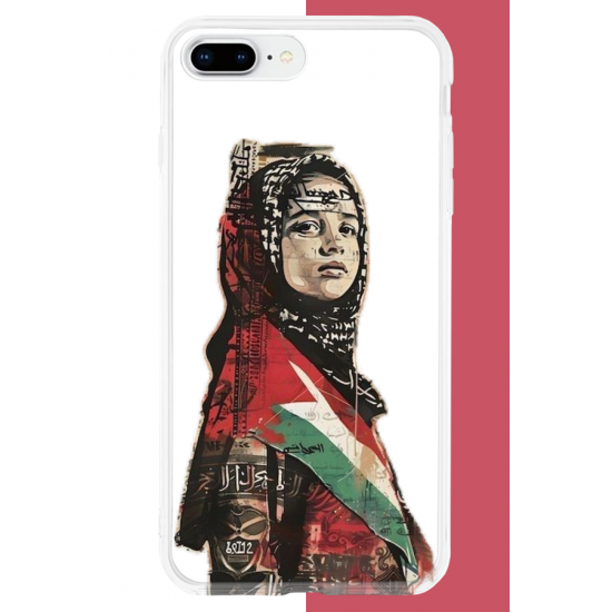 iPhone 7 PLUS-8 PLUS Uyumlu Filistin2 UV Baskılı Silikon Kılıf