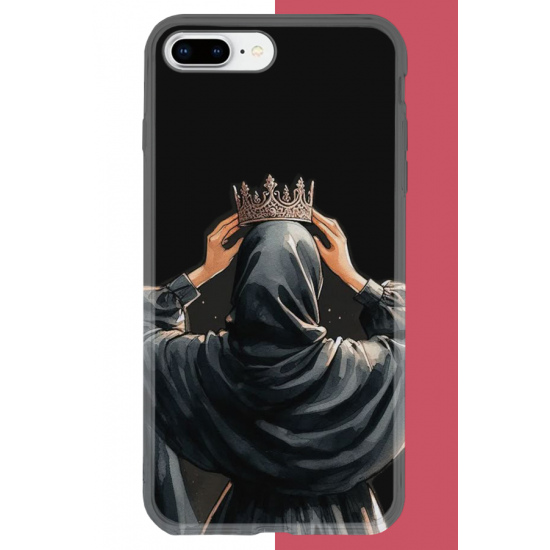 iPhone 7 PLUS-8 PLUS Uyumlu Taç UV Baskılı Silikon Kılıf