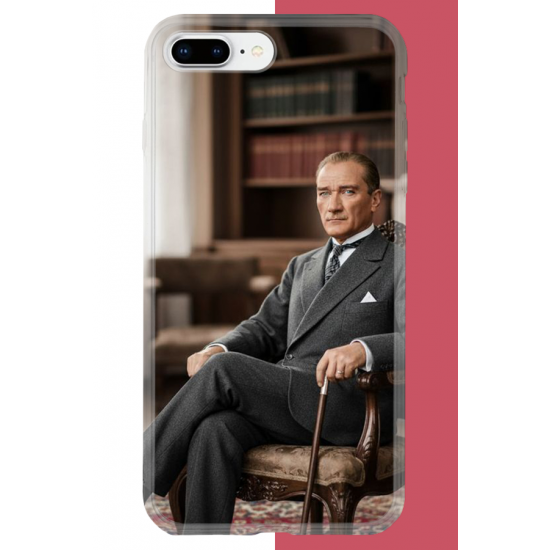 iPhone 7 PLUS-8 PLUS Uyumlu Atatürk6 UV Baskılı Silikon Kılıf