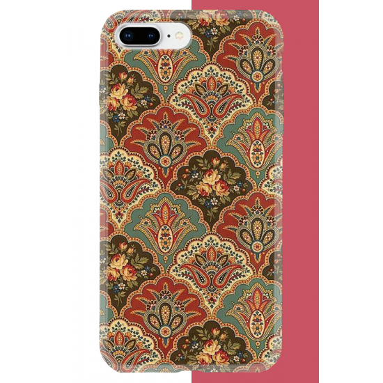 iPhone 7 PLUS-8 PLUS Uyumlu Çini Motif UV Baskılı Silikon Kılıf