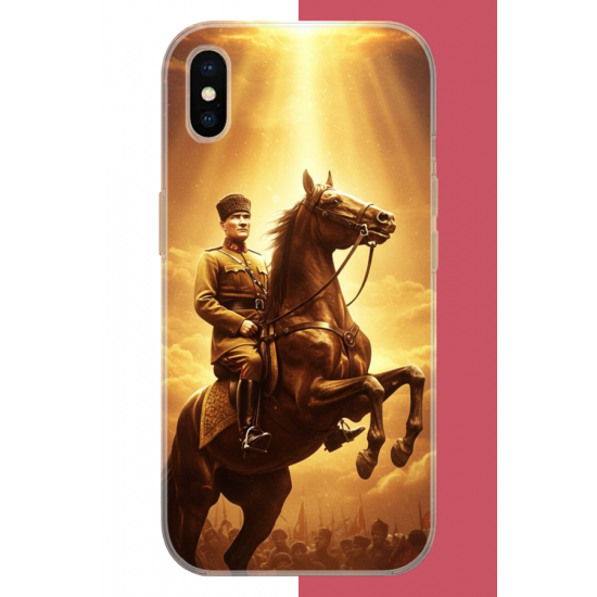 iPhone X-XS Uyumlu Atatürk5 UV Baskılı Silikon Kılıf