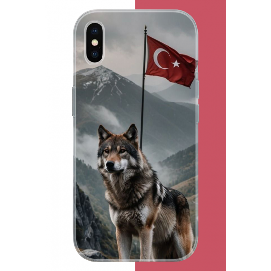 iPhone X-XS Uyumlu Ulu Kurt UV Baskılı Silikon Kılıf iPhone X-XS Uyumlu Ulu Kurt UV Baskılı Silikon Kılıf