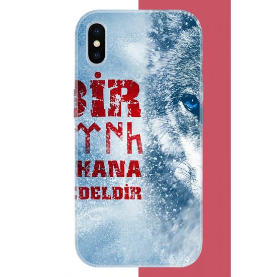 iPhone X-XS Uyumlu Ulu Kurt2 UV Baskılı Silikon Kılıf