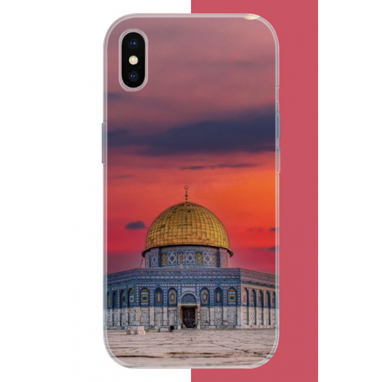 iPhone X-XS Uyumlu Kudüs4 UV Baskılı Silikon Kılıf