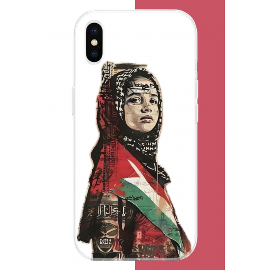 iPhone X-XS Uyumlu Filistin2 UV Baskılı Silikon Kılıf
