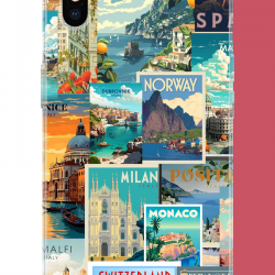 iPhone X-XS Uyumlu Kart Postal Kolaj UV Baskılı Silikon Kılıf