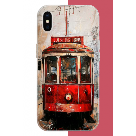 iPhone X-XS Uyumlu Taksim Tramvay UV Baskılı Silikon Kılıf