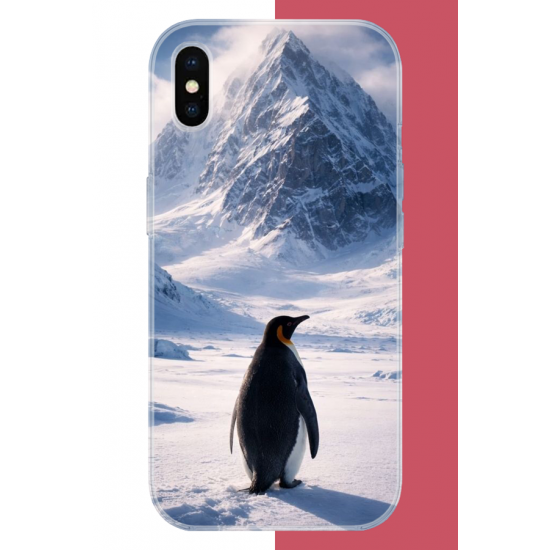 iPhone X-XS Uyumlu nihilist Penguen2 UV Baskılı Silikon Kılıf