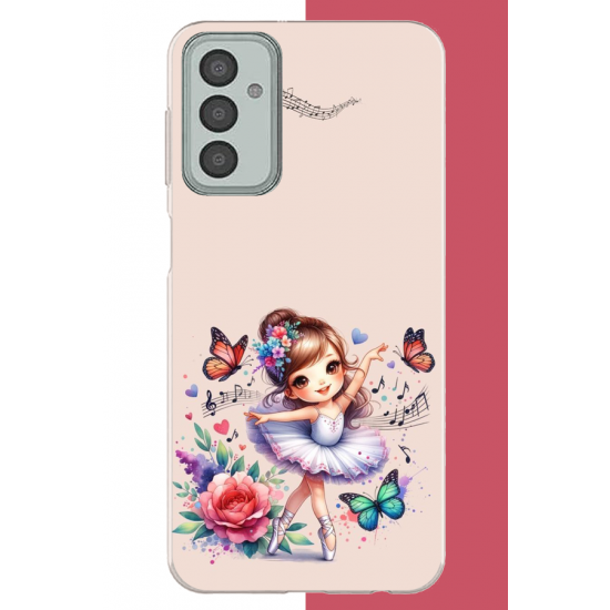 Samsung Galaxy M13-M23 Uyumlu minik balerin3 UV Baskılı Silikon Kılıf