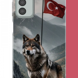 Samsung Galaxy M13-M23 Uyumlu Ulu Kurt UV Baskılı Silikon Kılıf
