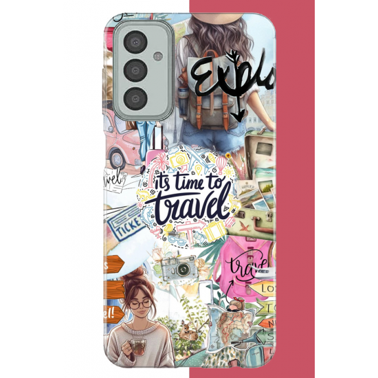 Samsung Galaxy M13-M23 Uyumlu Travel3 UV Baskılı Silikon Kılıf
