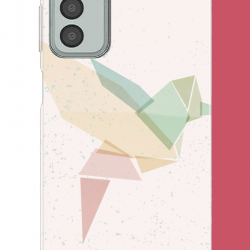 Samsung Galaxy M13-M23 Uyumlu origami kuş UV Baskılı Silikon Kılıf
