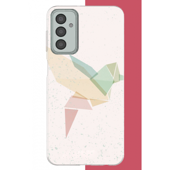 Samsung Galaxy M13-M23 Uyumlu origami kuş UV Baskılı Silikon Kılıf