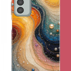 Samsung Galaxy M13-M23 Uyumlu renkli uzay UV Baskılı Silikon Kılıf
