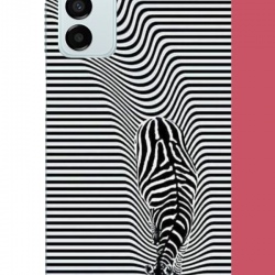 Samsung Galaxy M14 Uyumlu Abstract zebra UV Baskılı Silikon Kılıf