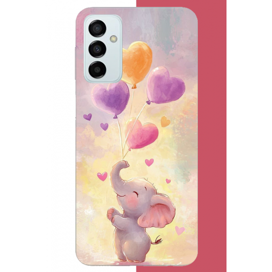 Samsung Galaxy M14 Uyumlu minik fil UV Baskılı Silikon Kılıf Samsung Galaxy M14 Uyumlu minik fil UV Baskılı Silikon Kılıf