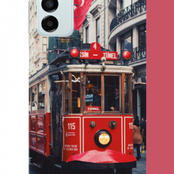 Samsung Galaxy M14 Uyumlu Taksim1 UV Baskılı Silikon Kılıf