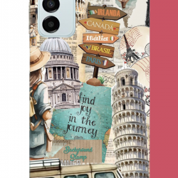 Samsung Galaxy M14 Uyumlu Travel2 UV Baskılı Silikon Kılıf