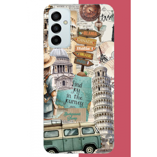 Samsung Galaxy M14 Uyumlu Travel2 UV Baskılı Silikon Kılıf Samsung Galaxy M14 Uyumlu Travel2 UV Baskılı Silikon Kılıf