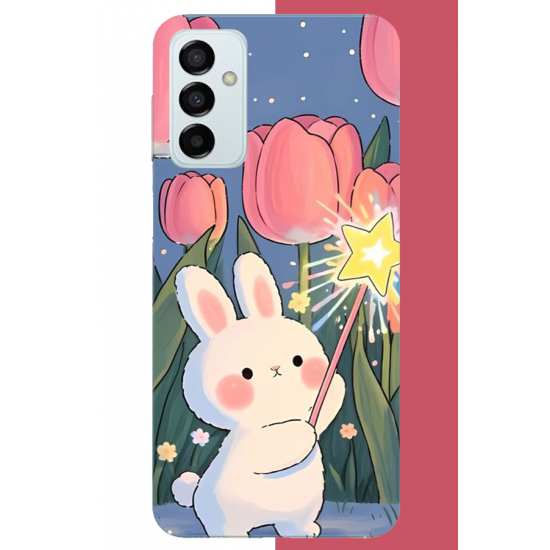 Samsung Galaxy M14 Uyumlu peluş tavşan UV Baskılı Silikon Kılıf Samsung Galaxy M14 Uyumlu peluş tavşan UV Baskılı Silikon Kılıf