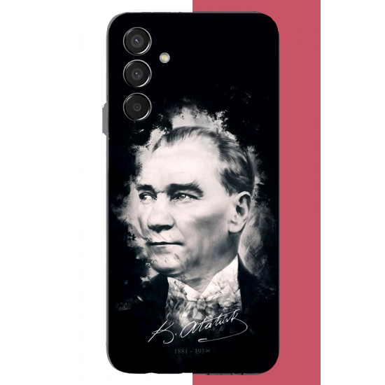 Samsung Galaxy M15 Uyumlu atatürk portre UV Baskılı Silikon Kılıf