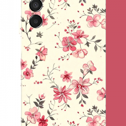 Samsung Galaxy M15 Uyumlu kırmızı pattern UV Baskılı Silikon Kılıf