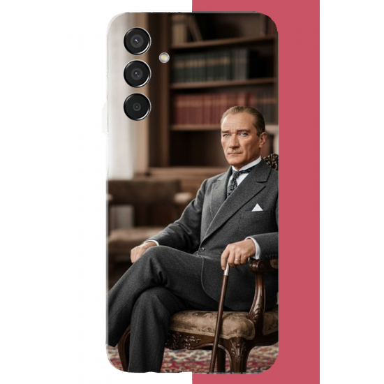 Samsung Galaxy M15 Uyumlu Atatürk6 UV Baskılı Silikon Kılıf