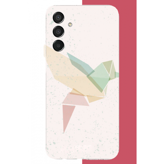 Samsung Galaxy M15 Uyumlu origami kuş UV Baskılı Silikon Kılıf