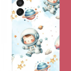 Samsung Galaxy M15 Uyumlu bebek astronot UV Baskılı Silikon Kılıf