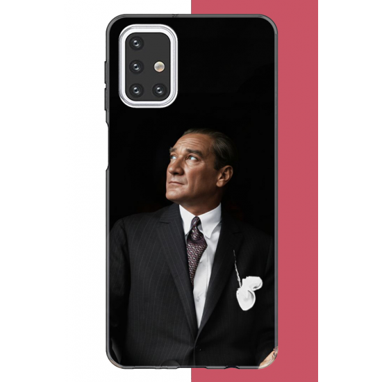 Samsung Galaxy M31s Uyumlu kürsüden bakan atatürk UV Baskılı Silikon Kılıf