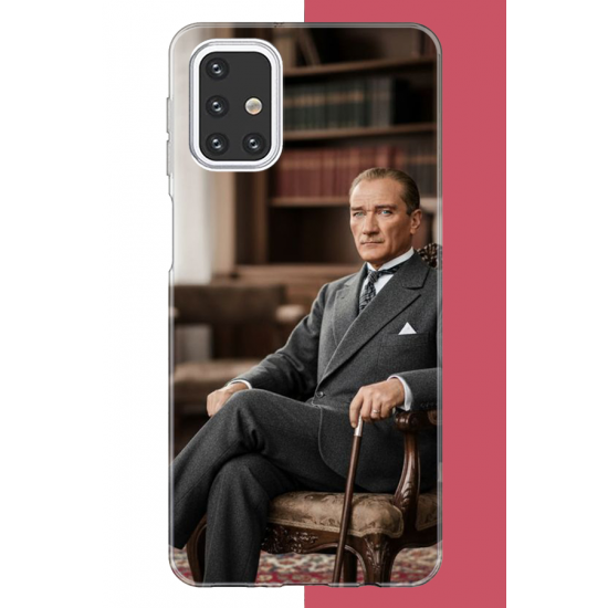 Samsung Galaxy M31s Uyumlu Atatürk6 UV Baskılı Silikon Kılıf
