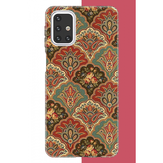Samsung Galaxy M31s Uyumlu Çini Motif UV Baskılı Silikon Kılıf