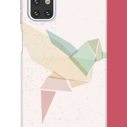 Samsung Galaxy M31s Uyumlu origami kuş UV Baskılı Silikon Kılıf
