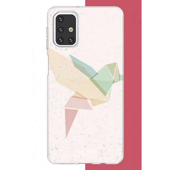 Samsung Galaxy M31s Uyumlu origami kuş UV Baskılı Silikon Kılıf Samsung Galaxy M31s Uyumlu origami kuş UV Baskılı Silikon Kılıf