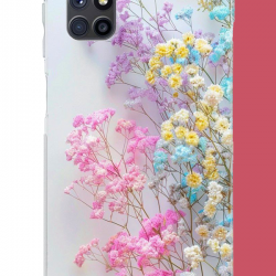 Samsung Galaxy M51 Uyumlu renkli çiçek UV Baskılı Silikon Kılıf