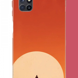 Samsung Galaxy M51 Uyumlu retro güneş batımı UV Baskılı Silikon Kılıf