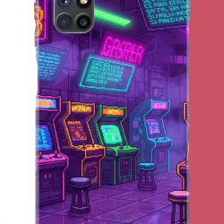 Samsung Galaxy M51 Uyumlu Cyberpunk neon arcade UV Baskılı Silikon Kılıf