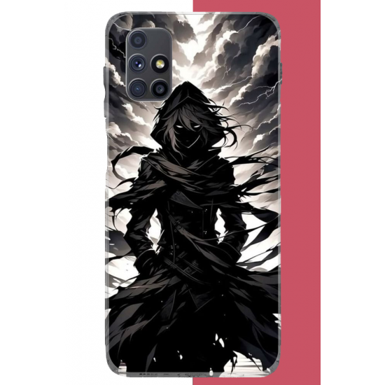Samsung Galaxy M51 Uyumlu karanlık gölge anime karakter UV Baskılı Silikon Kılıf