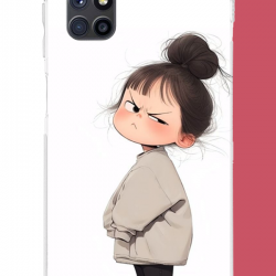 Samsung Galaxy M51 Uyumlu kawaii sinirli kız UV Baskılı Silikon Kılıf