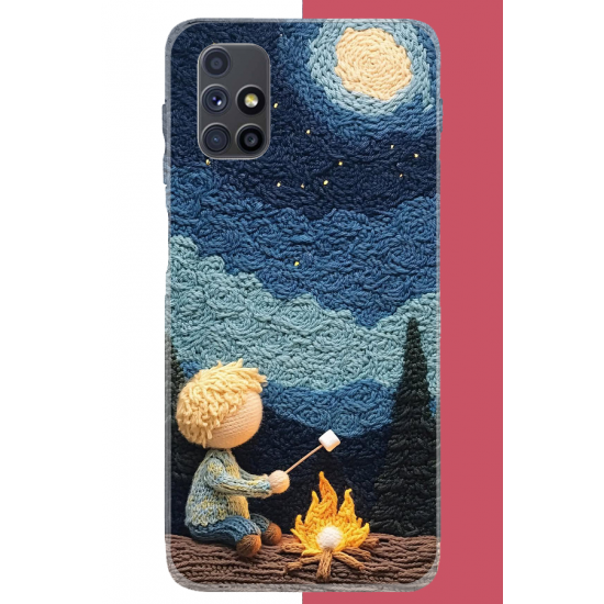 Samsung Galaxy M51 Uyumlu küçük prens UV Baskılı Silikon Kılıf