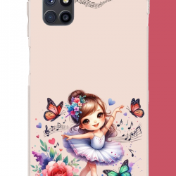 Samsung Galaxy M51 Uyumlu minik balerin3 UV Baskılı Silikon Kılıf